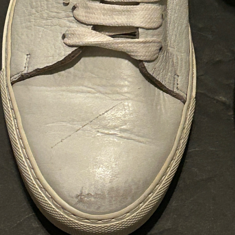 Acne Studio white leather Sneakers size 6M - Picture 4 of 11